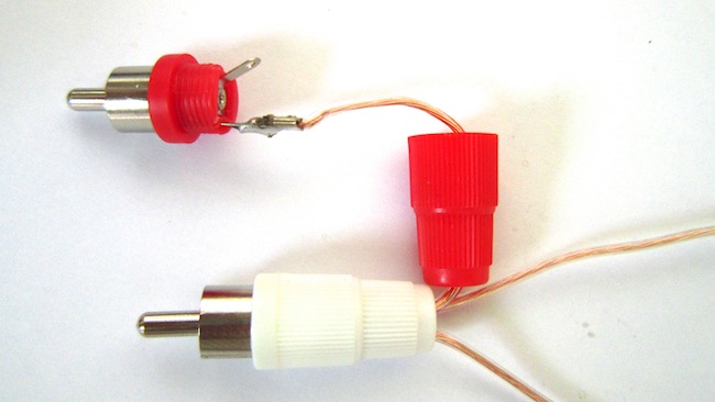And solder it to the ground connection on red RCA connector.