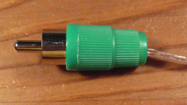 Rescrew the RCA connector back into place.  Sometimes it is good to put some Super Glue here.